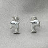 Sterling Silver Stud Earring, Dolphin Design, Polished, Silver Finish, 02.397.0033