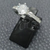 Sterling Silver Wedding Ring, with White Cubic Zirconia, Polished, Silver Finish, 01.398.0008.06