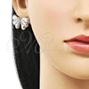 Rhodium Plated Stud Earring, Chunky Design, Polished, Rhodium Finish, 02.341.0204.1