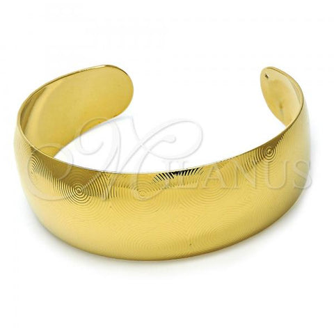 Oro Laminado Individual Bangle, Gold Filled Style Polished, Golden Finish, 07.101.0006 (25 MM Thickness, One size fits all)