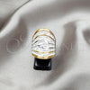 Stainless Steel Elegant Ring, with White Crystal, Polished, Steel Finish, 01.63.0627.06