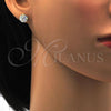 Stainless Steel Stud Earring, with Apple Green Crystal, Polished, Golden Finish, 02.271.0007.1