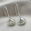 Sterling Silver Dangle Earring, Teardrop Design, Polished, Silver Finish, 02.397.0006