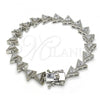 Rhodium Plated Tennis Bracelet, with White Cubic Zirconia, Polished, Rhodium Finish, 03.210.0074.5.08