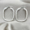Sterling Silver Medium Hoop, Diamond Cutting Finish, Silver Finish, 02.389.0159.30