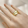 Oro Laminado Elegant Ring, Gold Filled Style Chunky Design, Polished, Golden Finish, 01.341.0147
