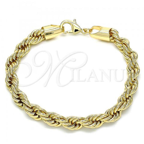 Oro Laminado Basic Bracelet, Gold Filled Style Chunky Design, Polished, Golden Finish, 04.213.0207.08