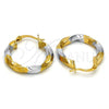 Oro Laminado Small Hoop, Gold Filled Style Polished, Two Tone, 02.170.0095.25