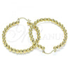 Oro Laminado Medium Hoop, Gold Filled Style Ball Design, Polished, Golden Finish, 02.385.0002.40