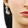 Rhodium Plated Stud Earring, Chunky Design, Polished, Rhodium Finish, 02.418.0004.1
