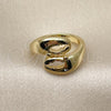 Oro Laminado Elegant Ring, Gold Filled Style Shell Design, Polished, Golden Finish, 01.341.0169