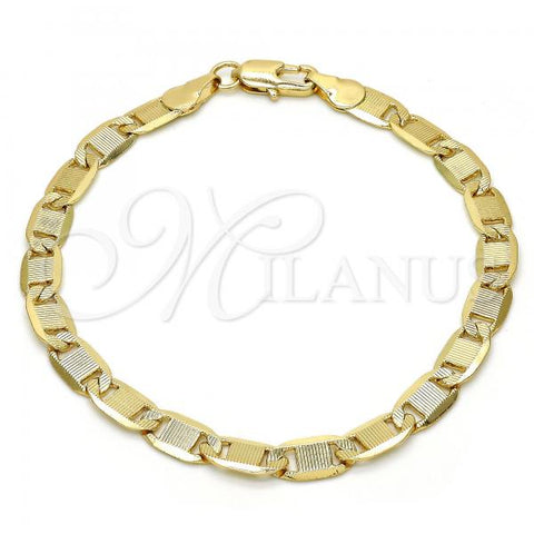 Oro Laminado Basic Bracelet, Gold Filled Style Polished, Golden Finish, 04.63.1336.08