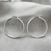 Sterling Silver Medium Hoop, Diamond Cutting Finish, Silver Finish, 02.389.0175.30