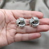 Sterling Silver Stud Earring, Love Knot Design, Polished, Silver Finish, 02.395.0050
