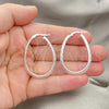 Sterling Silver Medium Hoop, Diamond Cutting Finish, Silver Finish, 02.389.0130.40