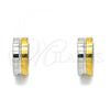 Stainless Steel Huggie Hoop, Polished, Two Tone, 02.255.0014.10