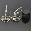 Oro Laminado Dangle Earring, Gold Filled Style Heart Design, Polished, Golden Finish, 5.110.015