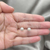 Sterling Silver Stud Earring, with Ivory Pearl, Polished, Silver Finish, 02.399.0059