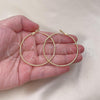Oro Laminado Large Hoop, Gold Filled Style Diamond Cutting Finish, Golden Finish, 02.93.0007.50