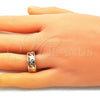 Oro Laminado Multi Stone Ring, Gold Filled Style Elephant Design, Polished, Golden Finish, 01.213.0011