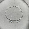Sterling Silver Fancy Bracelet, Ball Design, with White Cubic Zirconia, Polished, Silver Finish, 03.401.0016.07