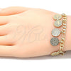 Oro Laminado Charm Bracelet, Gold Filled Style Polished, Golden Finish, 03.351.0069.08