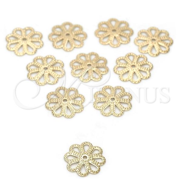 Oro Laminado Cap, Gold Filled Style Flower Design, Polished, Golden Finish, 5.234.021.2