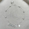 Sterling Silver Charm Bracelet, Dolphin Design, Polished, Silver Finish, 03.409.0011.07