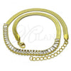 Oro Laminado Fancy Necklace, Gold Filled Style with White Cubic Zirconia, Polished, Golden Finish, 04.341.0097.16