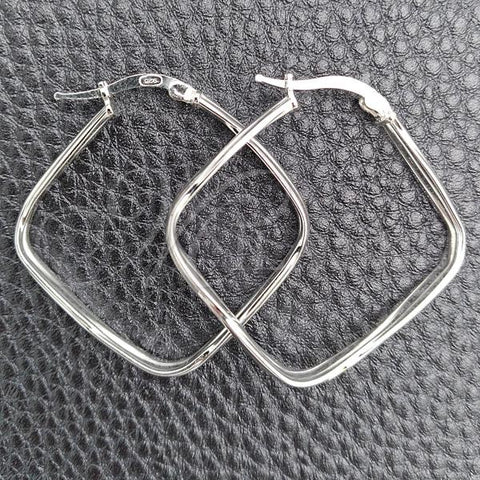 Sterling Silver Medium Hoop, Diamond Cutting Finish, Silver Finish, 02.389.0138.40