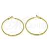 Oro Laminado Large Hoop, Gold Filled Style Diamond Cutting Finish, Golden Finish, 02.93.0010.50