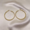 Oro Laminado Large Hoop, Gold Filled Style Diamond Cutting Finish, Golden Finish, 02.93.0005.50