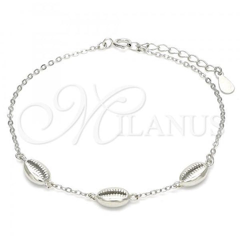 Sterling Silver Fancy Bracelet, Polished, Rhodium Finish, 03.332.0001.07
