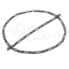 Stainless Steel Necklace and Bracelet, Polished, Steel Finish, 06.363.0012
