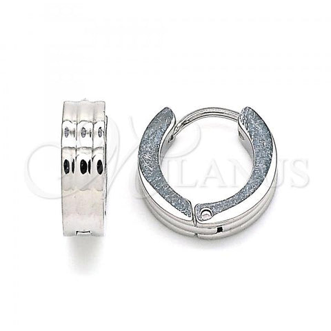 Stainless Steel Huggie Hoop, Polished, Steel Finish, 02.384.0020.12