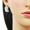 Rhodium Plated Stud Earring, Chunky Design, Polished, Rhodium Finish, 02.163.0222.1