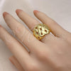 Oro Laminado Elegant Ring, Gold Filled Style Chunky Design, Polished, Golden Finish, 01.368.0023