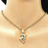 Oro Laminado Fancy Pendant, Gold Filled Style Dolphin Design, Golden Finish, 5.183.009