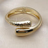 Oro Laminado Individual Bangle, Gold Filled Style Teardrop Design, Polished, Golden Finish, 07.215.0004.04