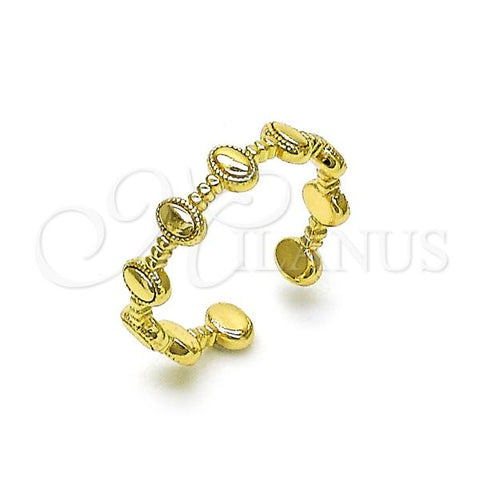 Oro Laminado Elegant Ring, Gold Filled Style Diamond Cutting Finish, Golden Finish, 01.213.0065