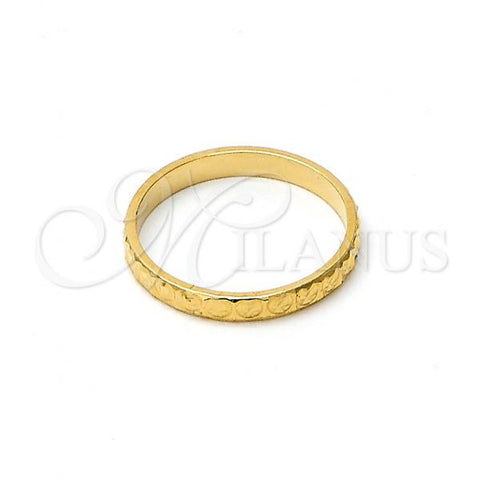 Oro Laminado Elegant Ring, Gold Filled Style Diamond Cutting Finish, Golden Finish, 5.164.026.04 (Size 4)