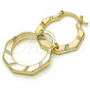Oro Laminado Small Hoop, Gold Filled Style Diamond Cutting Finish, Tricolor, 02.102.0050.25