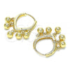 Oro Laminado Huggie Hoop, Gold Filled Style Ball Design, Polished, Golden Finish, 02.63.2717.15