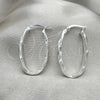 Sterling Silver Medium Hoop, Diamond Cutting Finish, Silver Finish, 02.389.0112.30