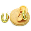 Oro Laminado Earcuff Earring, Gold Filled Style Chunky Design, Polished, Golden Finish, 02.368.0105.25