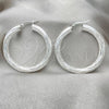 Sterling Silver Medium Hoop, Diamond Cutting Finish, Silver Finish, 02.389.0179.30
