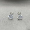 Sterling Silver Stud Earring, with White Cubic Zirconia, Polished, Silver Finish, 02.401.0054.07
