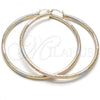 Oro Laminado Extra Large Hoop, Gold Filled Style Diamond Cutting Finish, Tricolor, 5.138.001.1.80