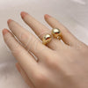 Oro Laminado Elegant Ring, Gold Filled Style Chunky Design, Polished, Golden Finish, 01.163.0001