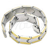 Stainless Steel Solid Bracelet, Polished, Two Tone, 03.114.0378.2.08